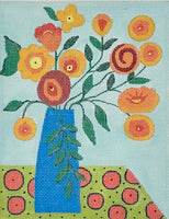 Orange/Red Flowers in Vase
