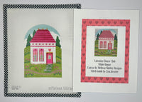 Valentines House - Pink Door/White House with stitch guide

