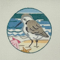 Sandpiper with Shell Ornament
