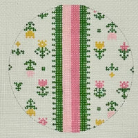 Pink Candy Stripe Round
