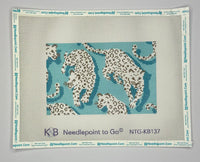 Leopard Clutch - Blue (print)
