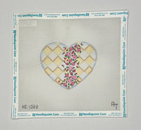 Rosebud Harlequin Large Heart
