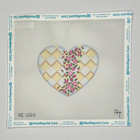 Rosebud Harlequin Large Heart