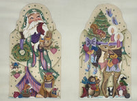 Two Sided Santa with Animals
