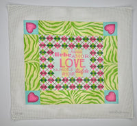 LOVE with Argyle, Zebra & Hearts Border
