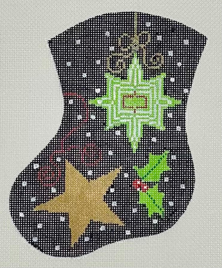 Peppermint Party - Stars Mini Sock