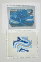 Blue Swirl Stripe Package with stitch guide
