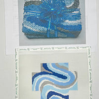 Blue Swirl Stripe Package with stitch guide