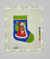 Santa with Tree Mini Sock
