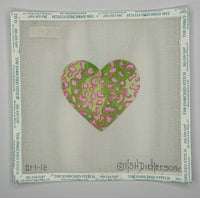 Mini Heart - Mottled Cheetah Spots
