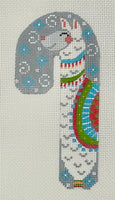 Silver Llama Candy Cane with stitch guide
