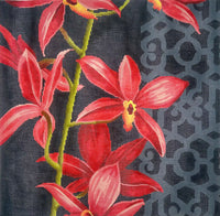 Red Orchid on Black

