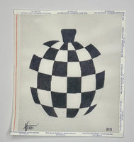 Black and White Checkered Pumpkin
