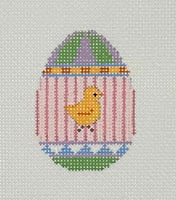 Chick on Stripes Mini Egg
