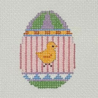 Chick on Stripes Mini Egg