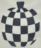 Black and White Checkered Pumpkin
