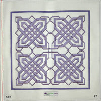 Purple Lattice Square Pillow