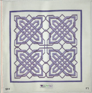 Purple Lattice Square Pillow