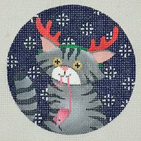 Tabby Cat Xmas Circle
