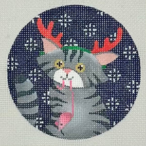Tabby Cat Xmas Circle