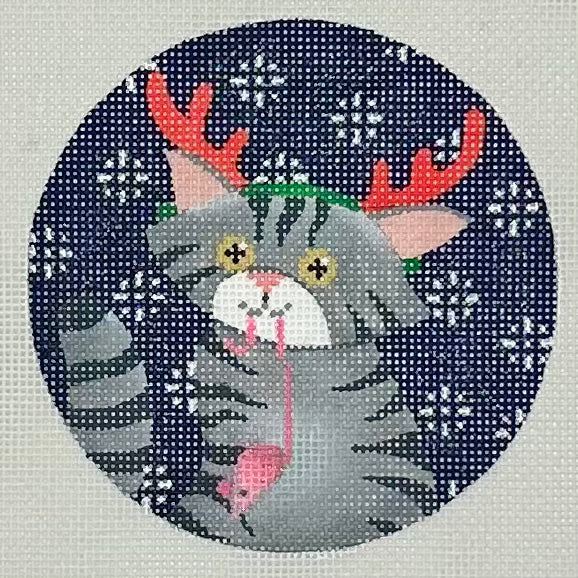 Tabby Cat Xmas Circle