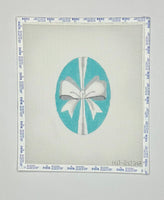 White Bow Oval Insert
