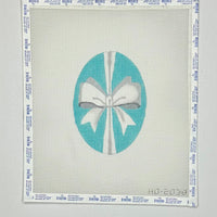 White Bow Oval Insert