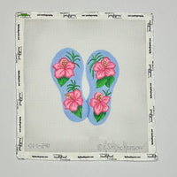 Pink Hibiscus Flip Flops