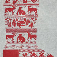 Red Knit Pattern Stocking