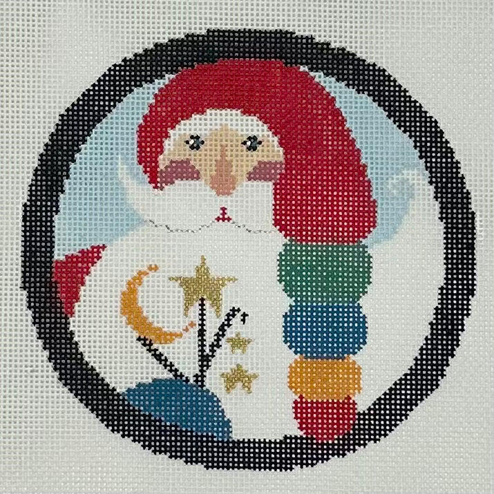 Santa Circle with Stars with stitch guide