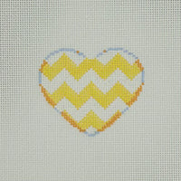 Yellow Chevron Mini Heart
