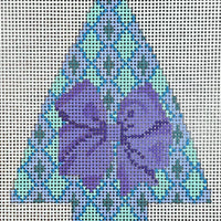 Argyle with Purple Bow Tree