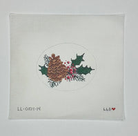 Pinecone Oval Ornament
