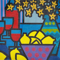 Wine Lemons and Flowers