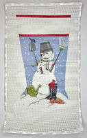 Garden Snowman Stocking
