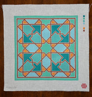 Geometric - Teal/Orange
