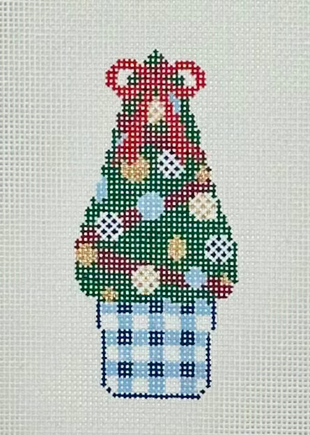 Festive Gingham Planter
