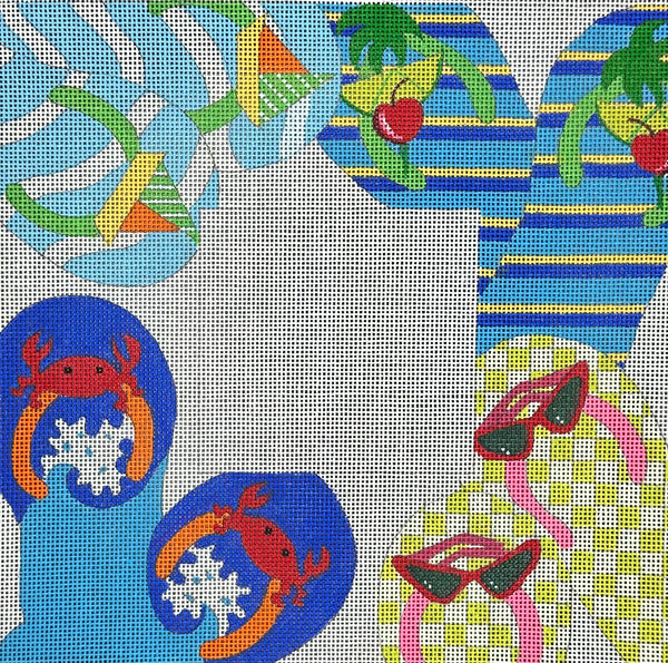 18 Mesh  Needlepoint Destashing