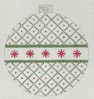 Green and Red Glitter Ornament
