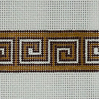 Brown Greek Key Knot Headband (canvas only)