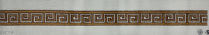 Brown Greek Key Knot Headband (canvas only)