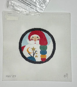 Santa Circle with Stars with stitch guide