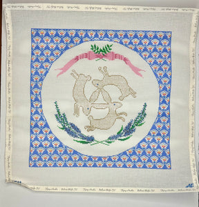 3 Bunnies Provence Pillow