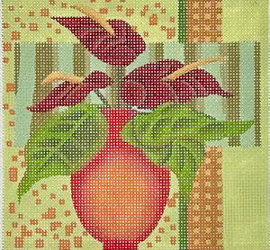 Potted Floral Square