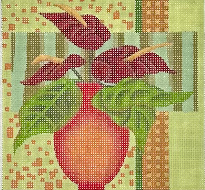 Potted Floral Square