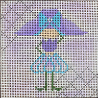 Purple Lady with stitch guide