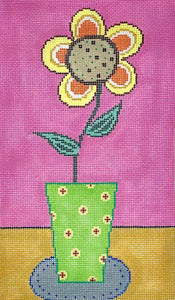 Flower in Green Vase