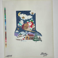 Santa's Sleigh Midi Sock