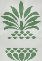 Pineapple Stencil Pillow in Green
