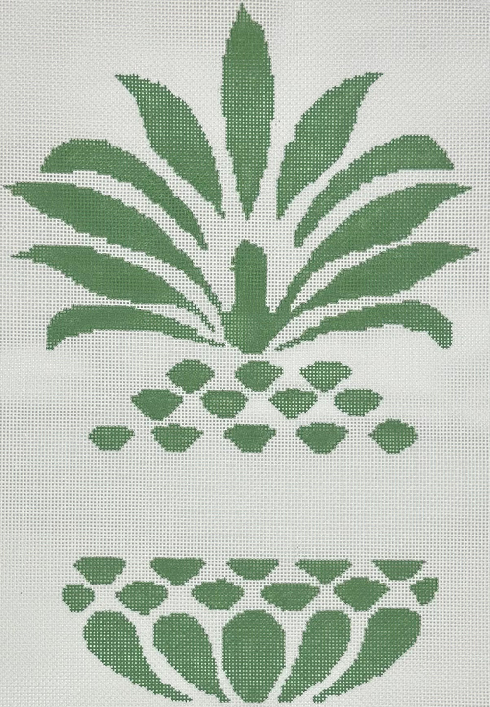 Pineapple Stencil Pillow in Green